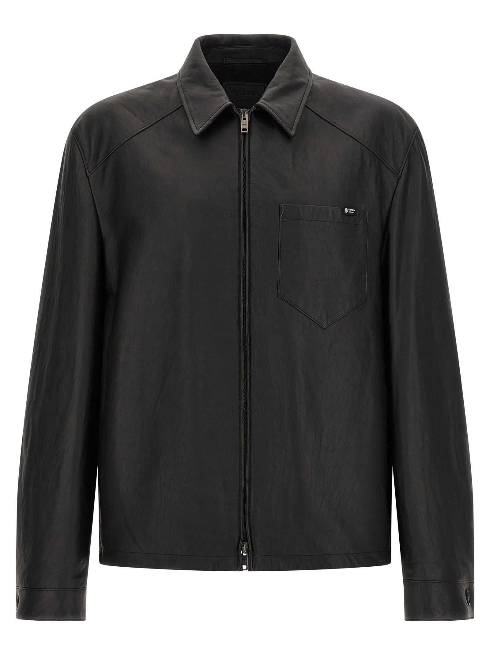 Prada Nappa Leather Jacket Black