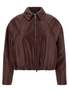Brunello Cucinelli Nappa Leather Jacket Red
