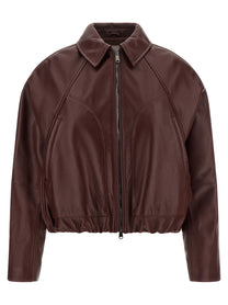 Brunello Cucinelli Nappa Leather Jacket Red