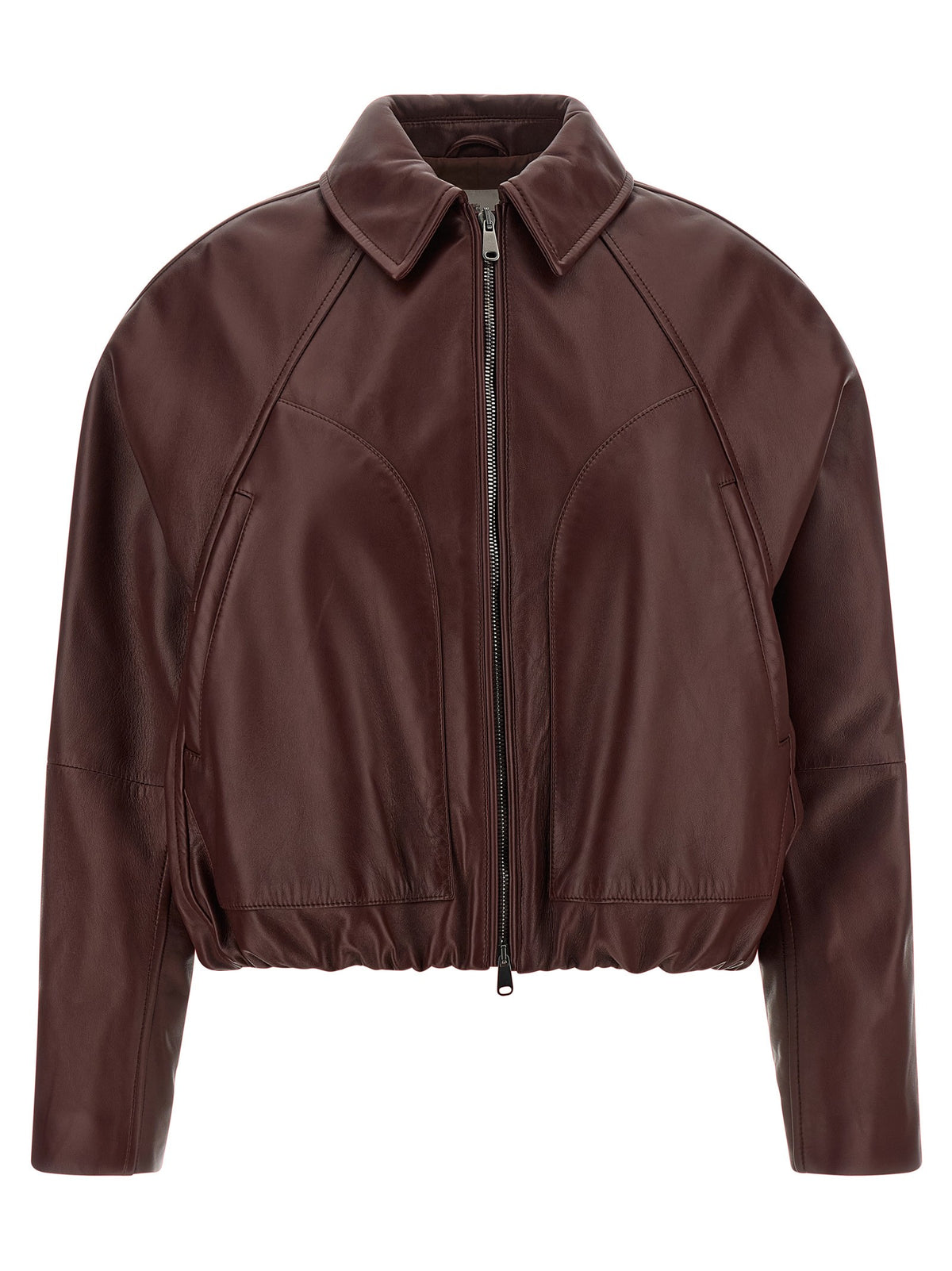 Brunello Cucinelli Nappa Leather Jacket Red