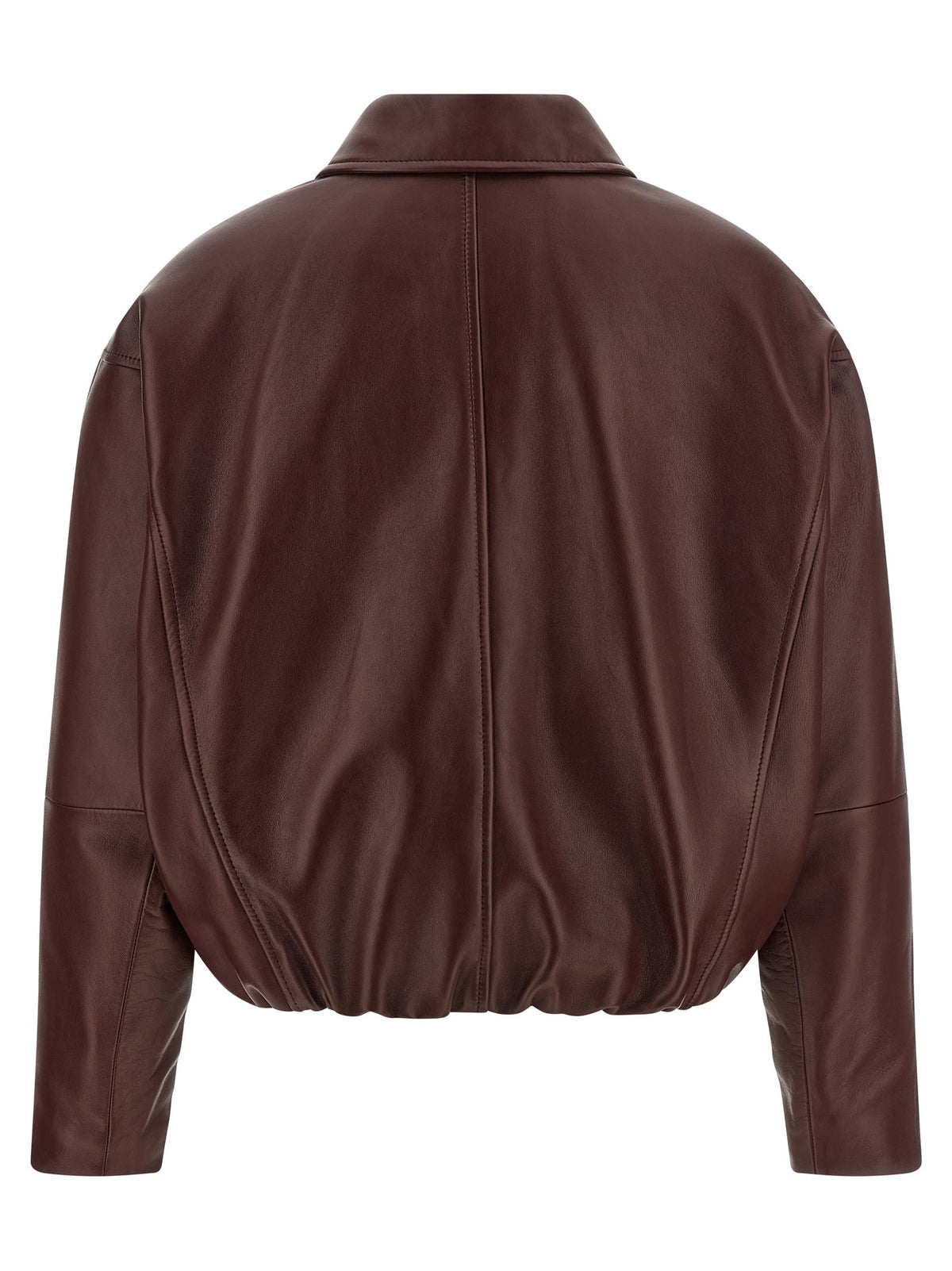 Brunello Cucinelli Nappa Leather Jacket Red, view 2