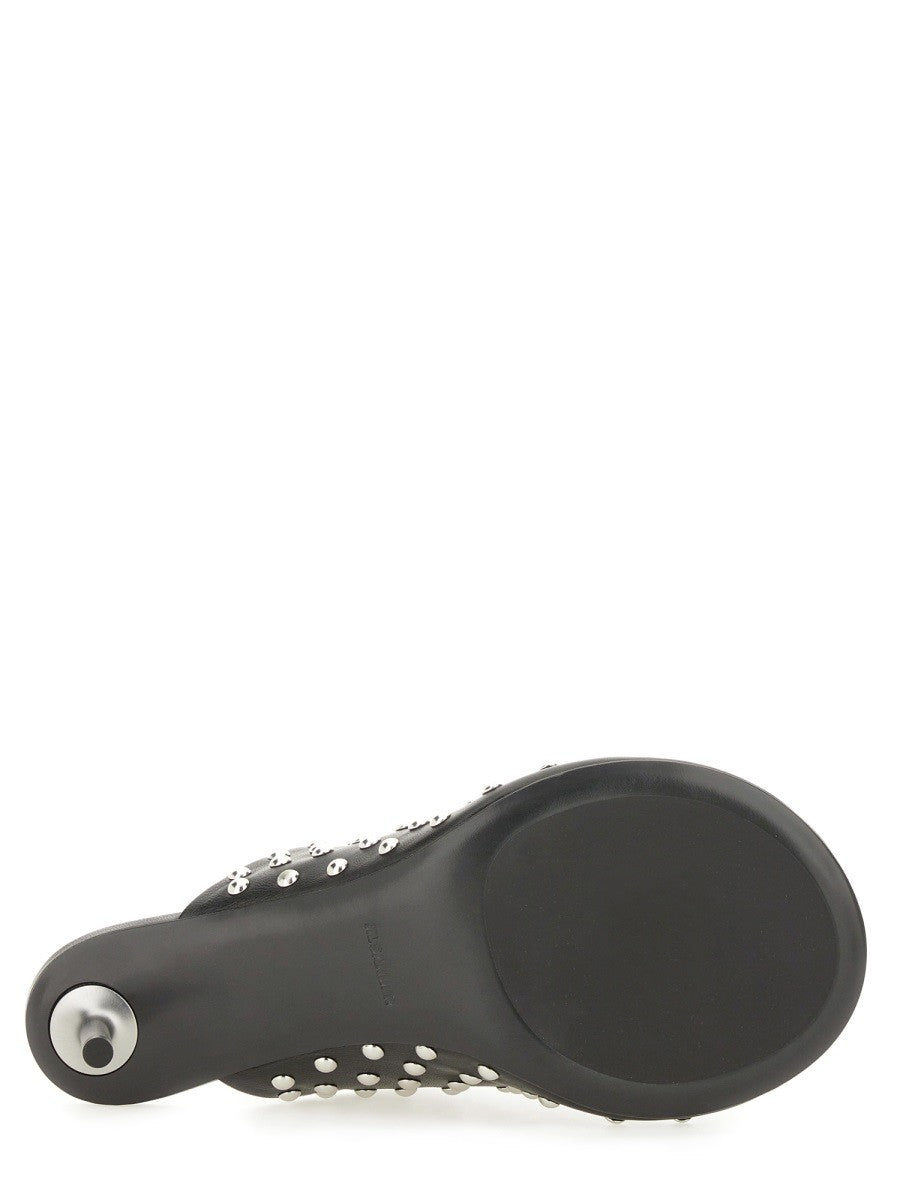 Nappa Leather Mules With Studs