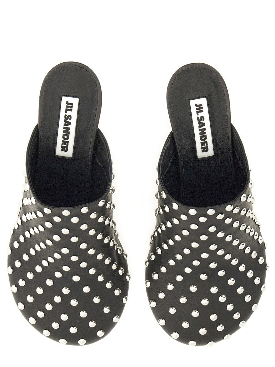 Nappa Leather Mules With Studs