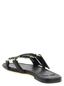 Elisabetta Franchi Nappa Leather Sandals Black