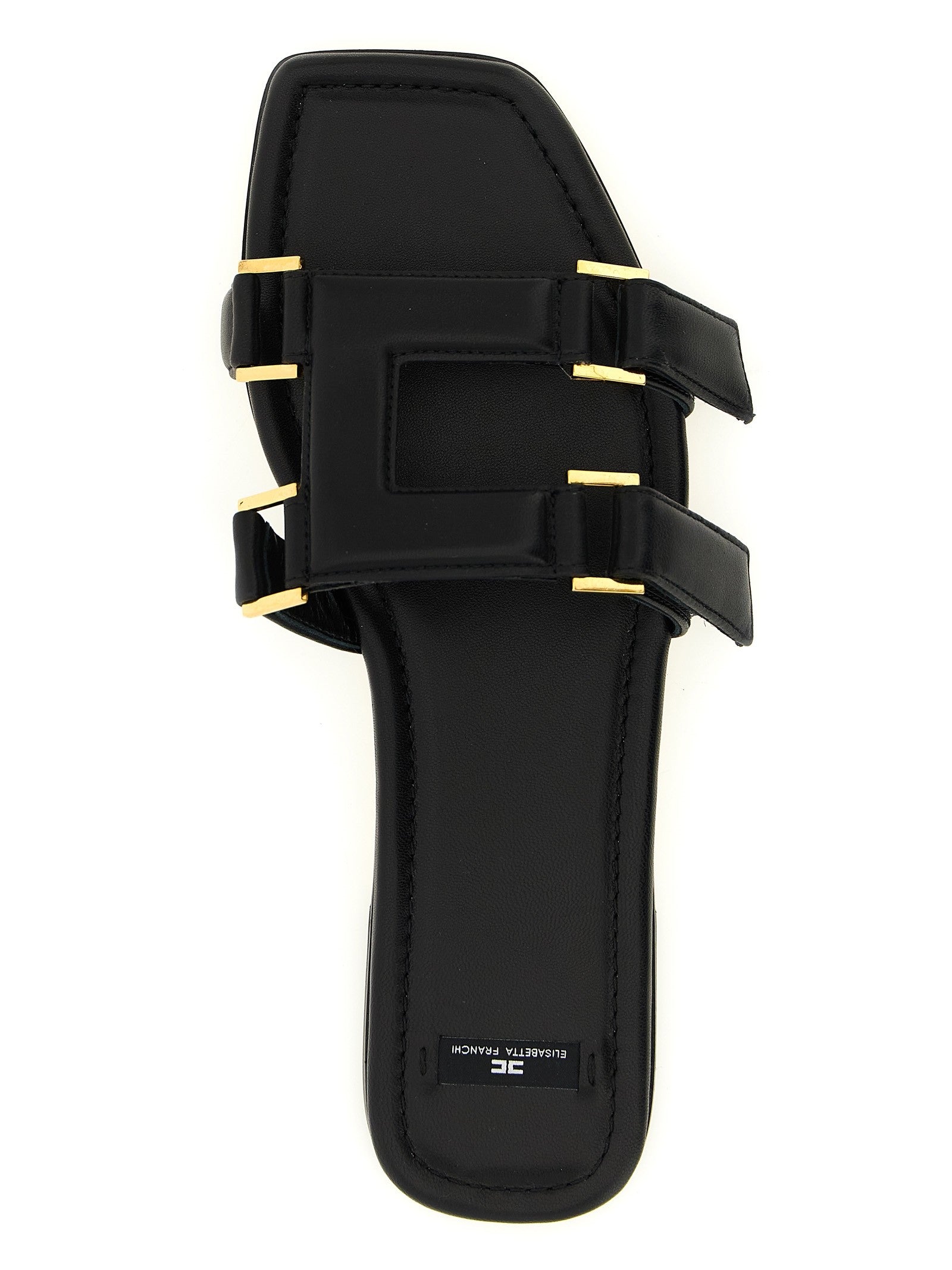 Elisabetta Franchi Nappa Leather Sandals Black