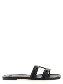Elisabetta Franchi Nappa Leather Sandals Black