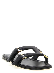 Elisabetta Franchi Nappa Leather Sandals Black