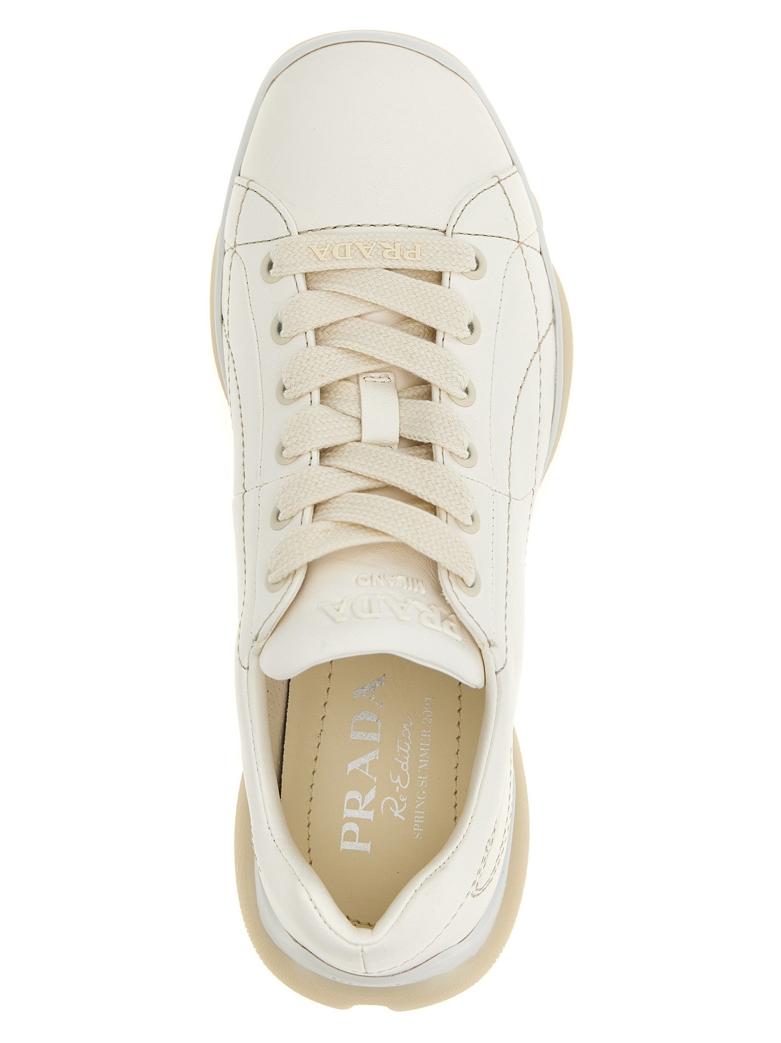 Prada Nappa Sneakers White