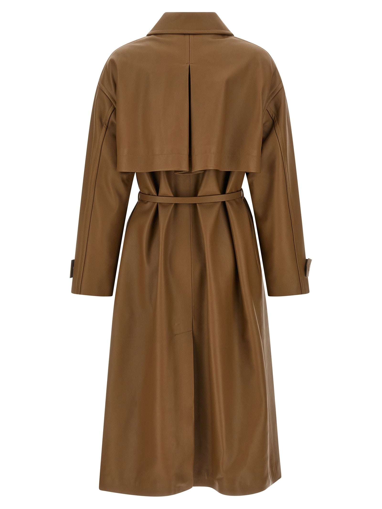 Fendi Nappa Trench Coat Brown