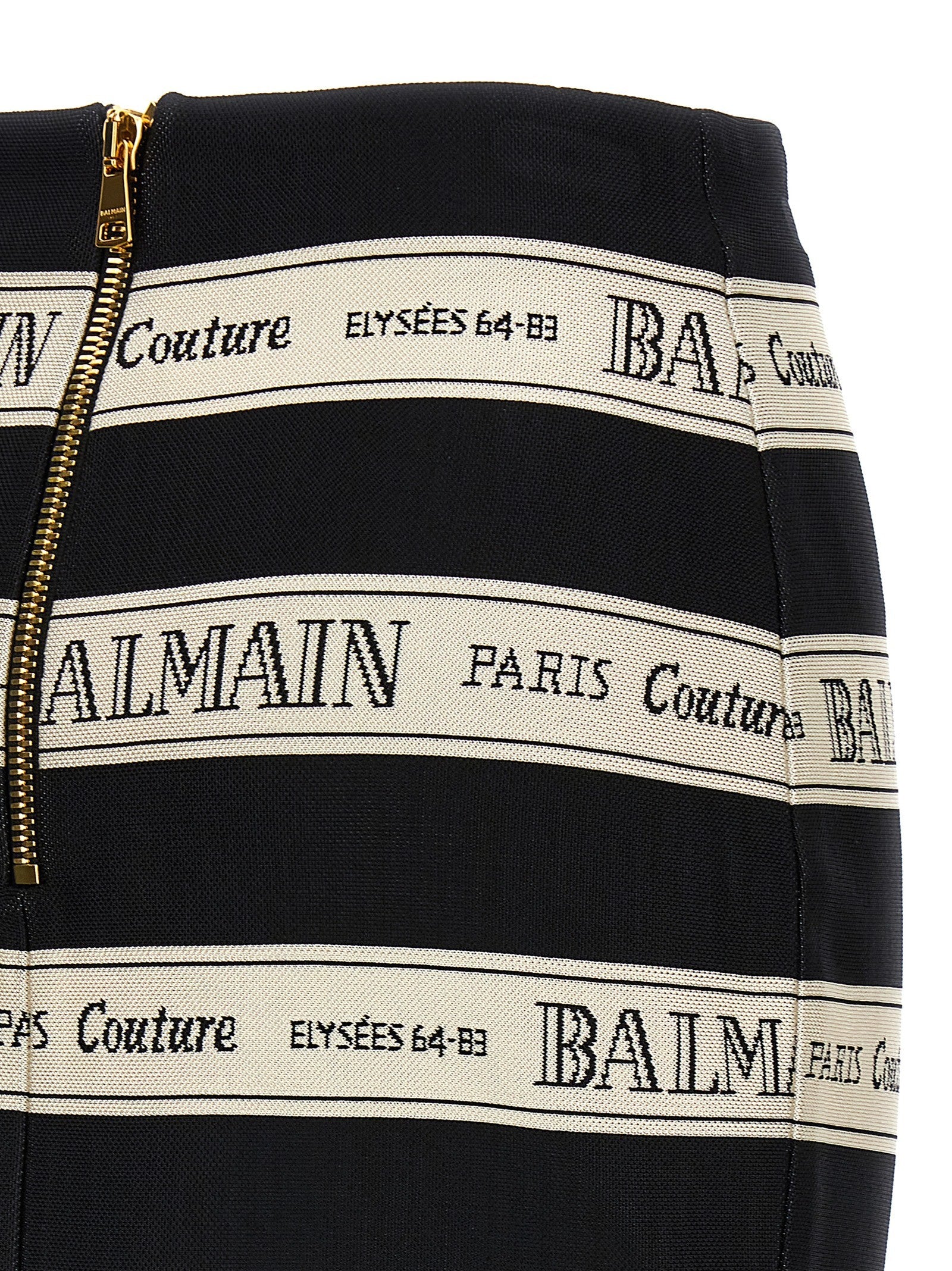Balmain Nastro Balmain Skirt Black