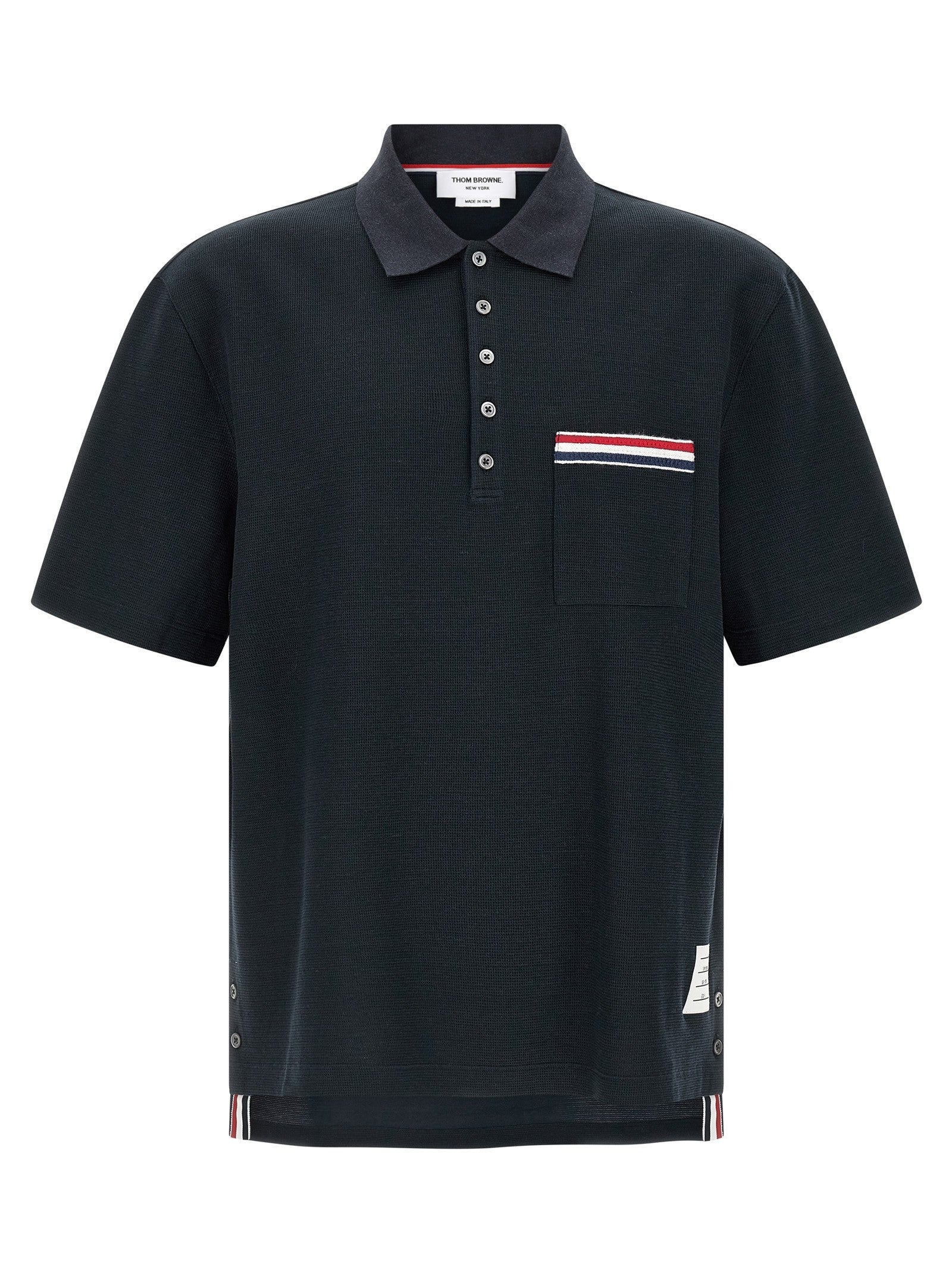 Thom Browne Nastro Rwb Polo Shirt Blue