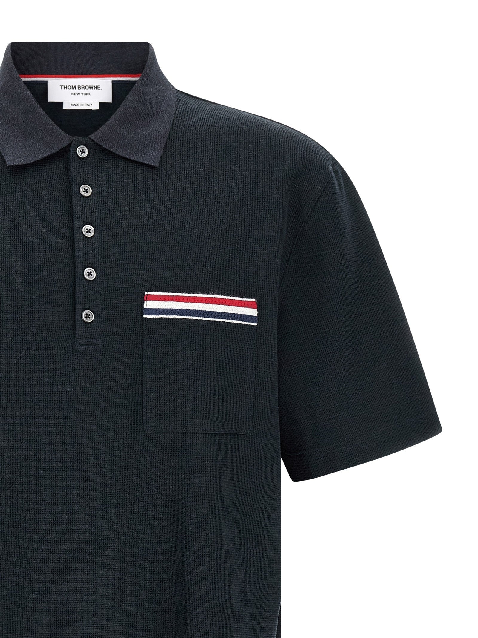 Thom Browne Nastro Rwb Polo Shirt Blue