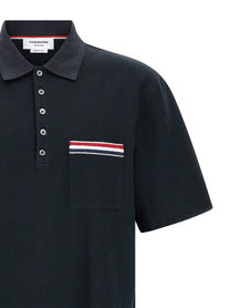 Thom Browne Nastro Rwb Polo Shirt Blue