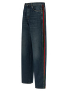Gucci Nastro Web Baggy Jeans Blue, view 3