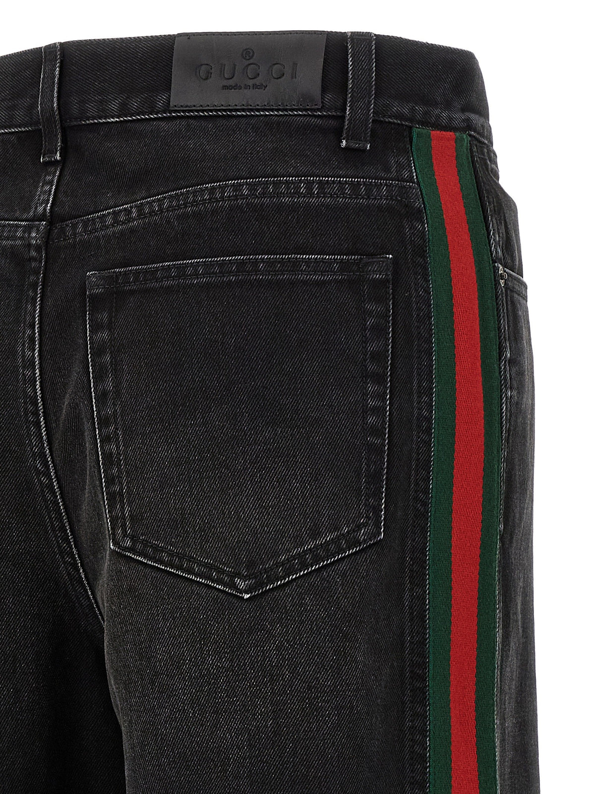 Gucci Nastro Web Baggy Jeans Black, view 5