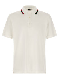 Gucci Nastro Web Polo Shirt White