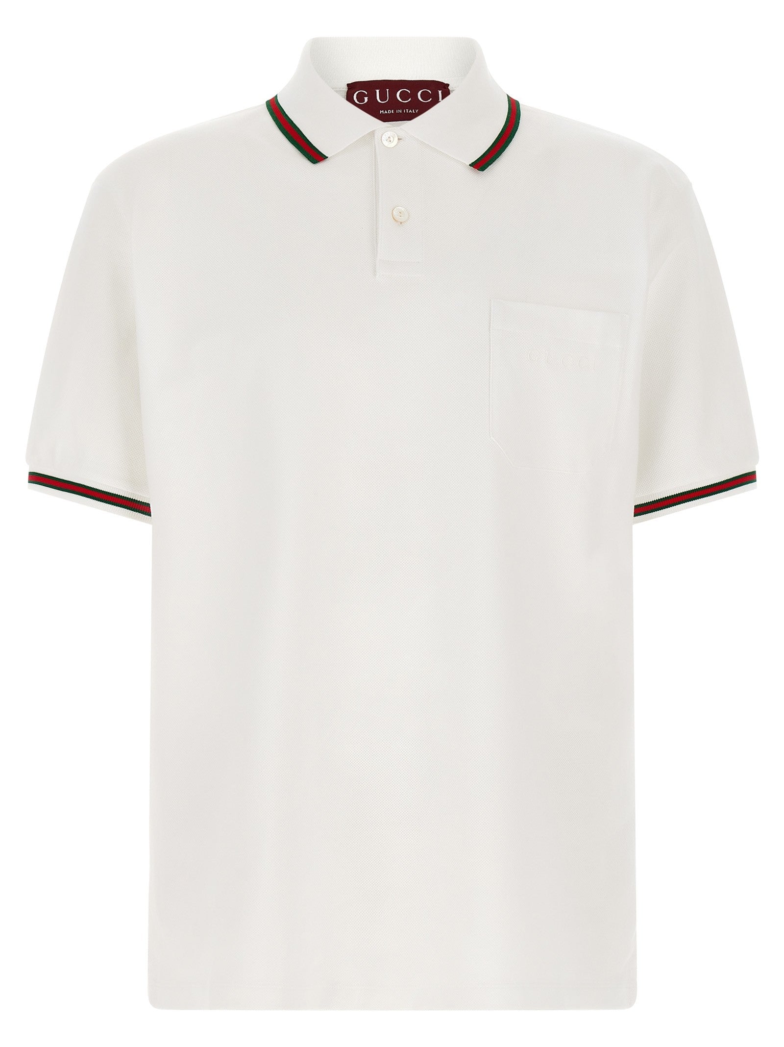 Gucci Nastro Web Polo Shirt White