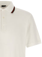 Gucci Nastro Web Polo Shirt White