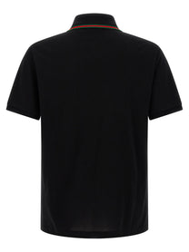 Gucci Nastro Web Polo Shirt Black, view 2