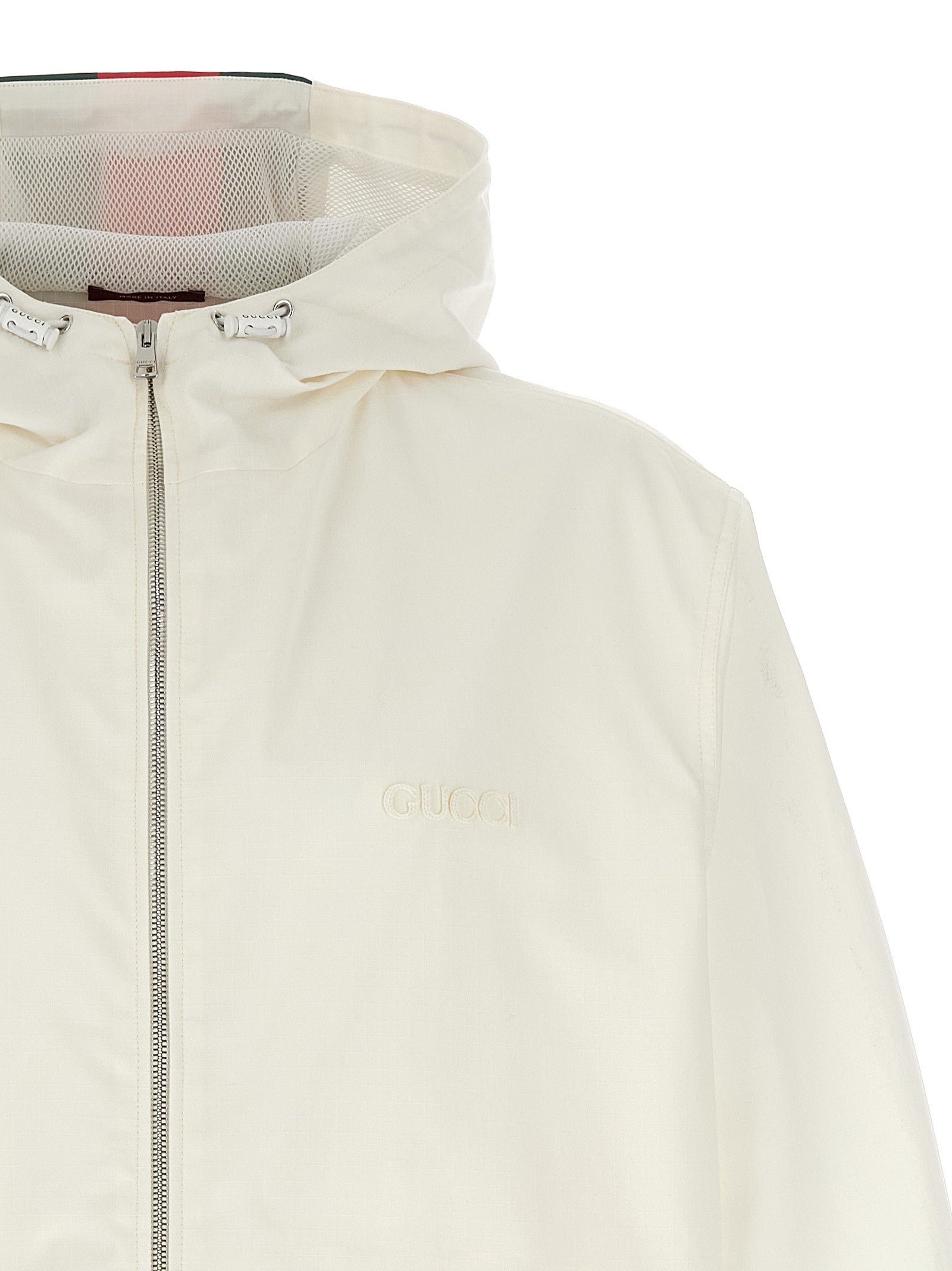Gucci Nastro Web Water Repellent Jacket White