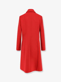 Gucci Women's Natté Wool Coat Red
