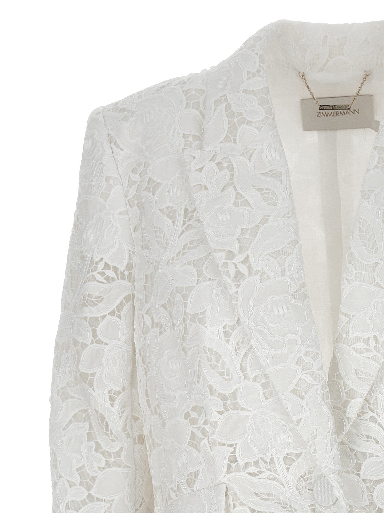 Zimmermann Natura Lace Blazer White