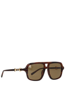 Gucci Men's Navigator Sunglasses Brown