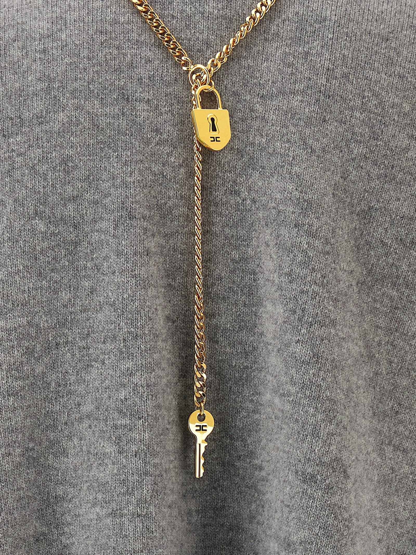 Elisabetta Franchi Necklace Dress Grey