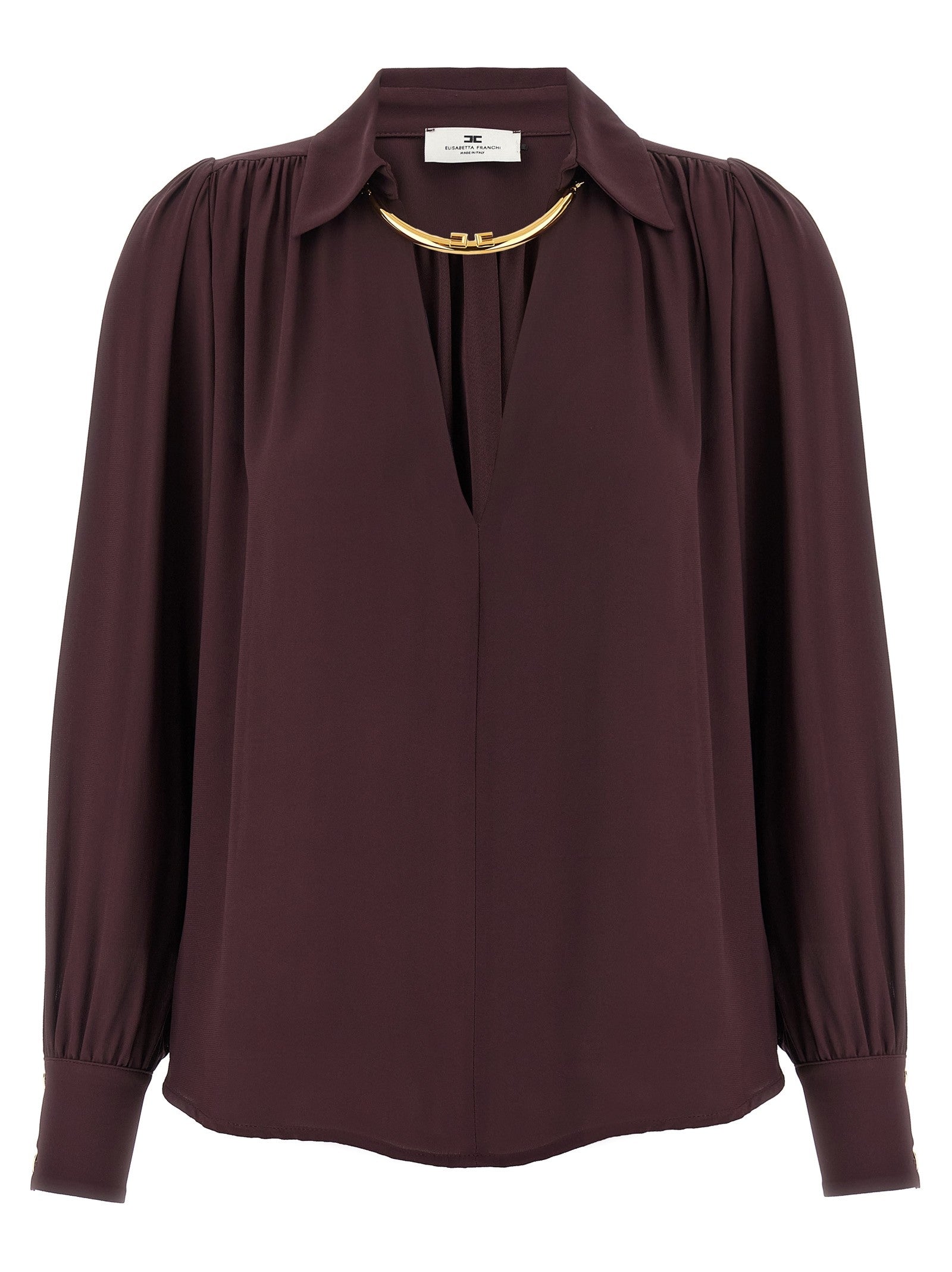 Elisabetta Franchi Necklace Shirt Purple