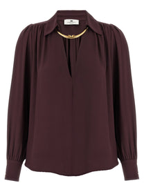 Elisabetta Franchi Necklace Shirt Purple