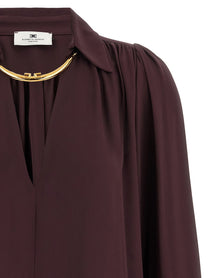 Elisabetta Franchi Necklace Shirt Purple