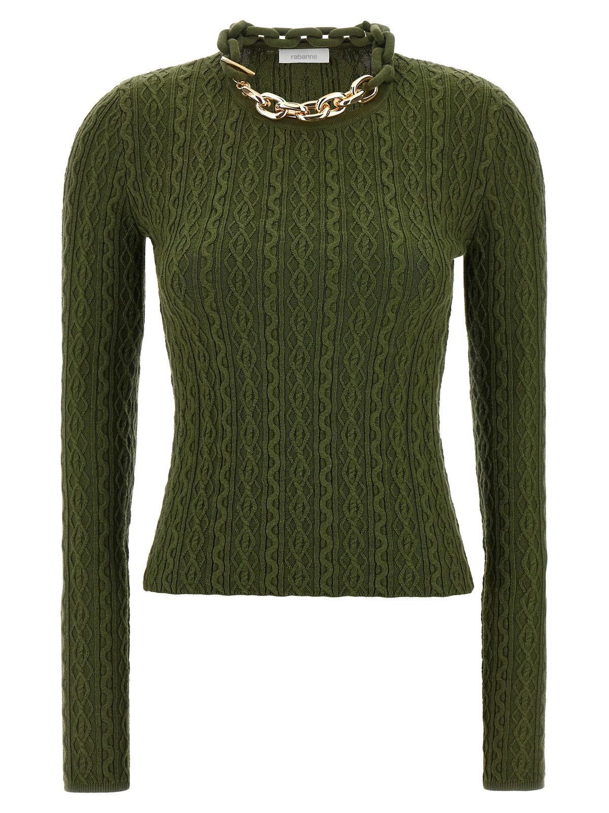 Rabanne Necklace Sweater Green
