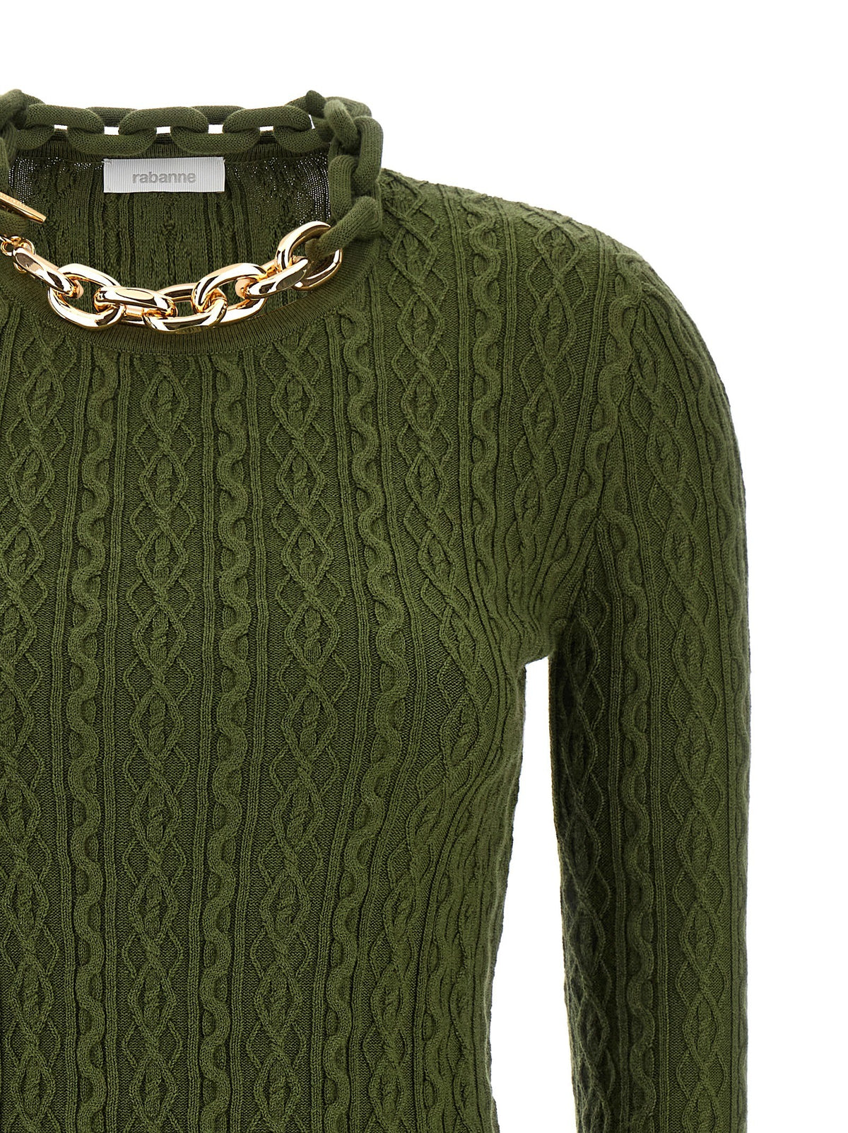 Rabanne Necklace Sweater Green, view 3