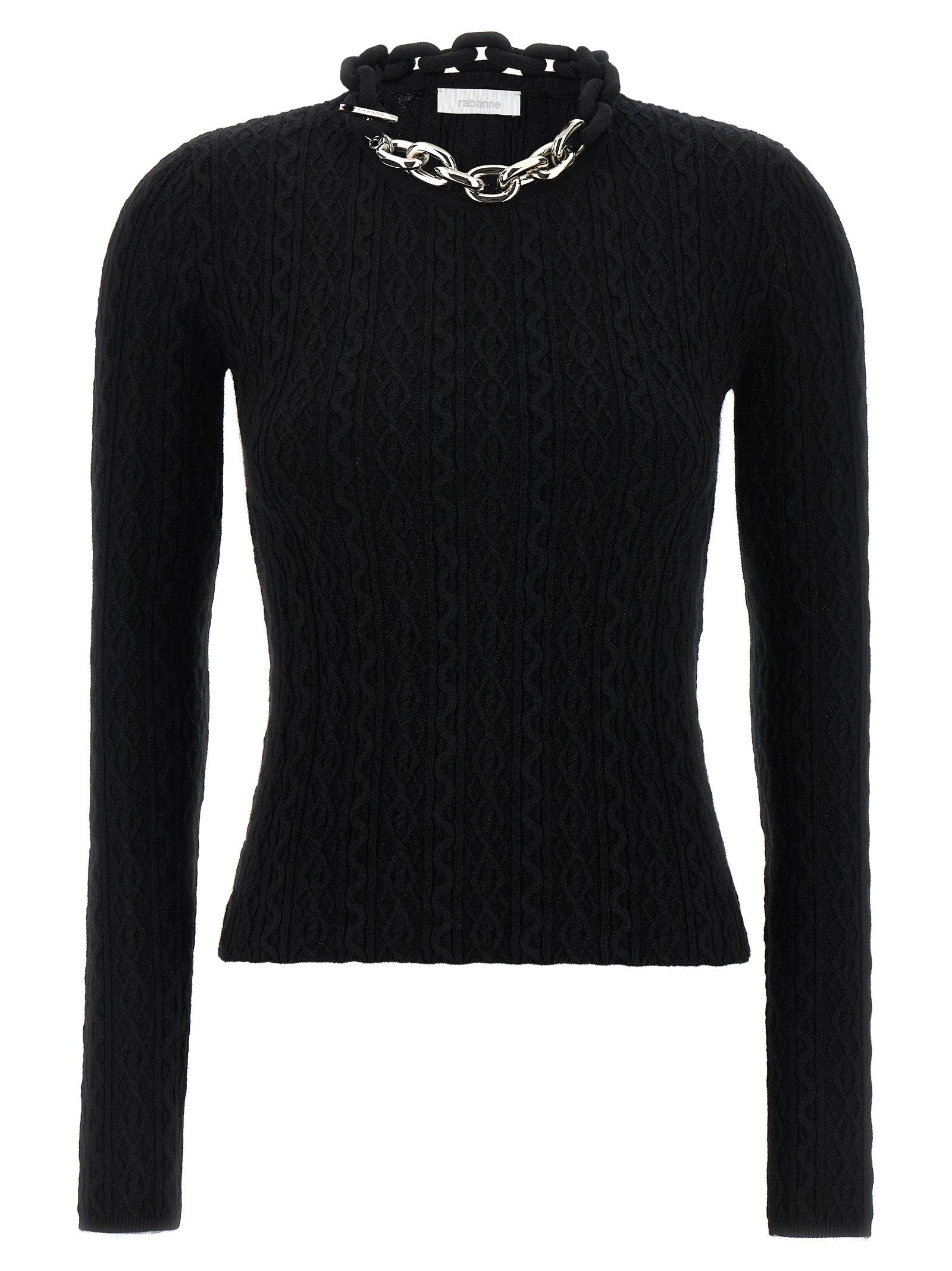 Rabanne Necklace Sweater Black