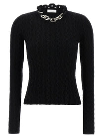 Rabanne Necklace Sweater Black