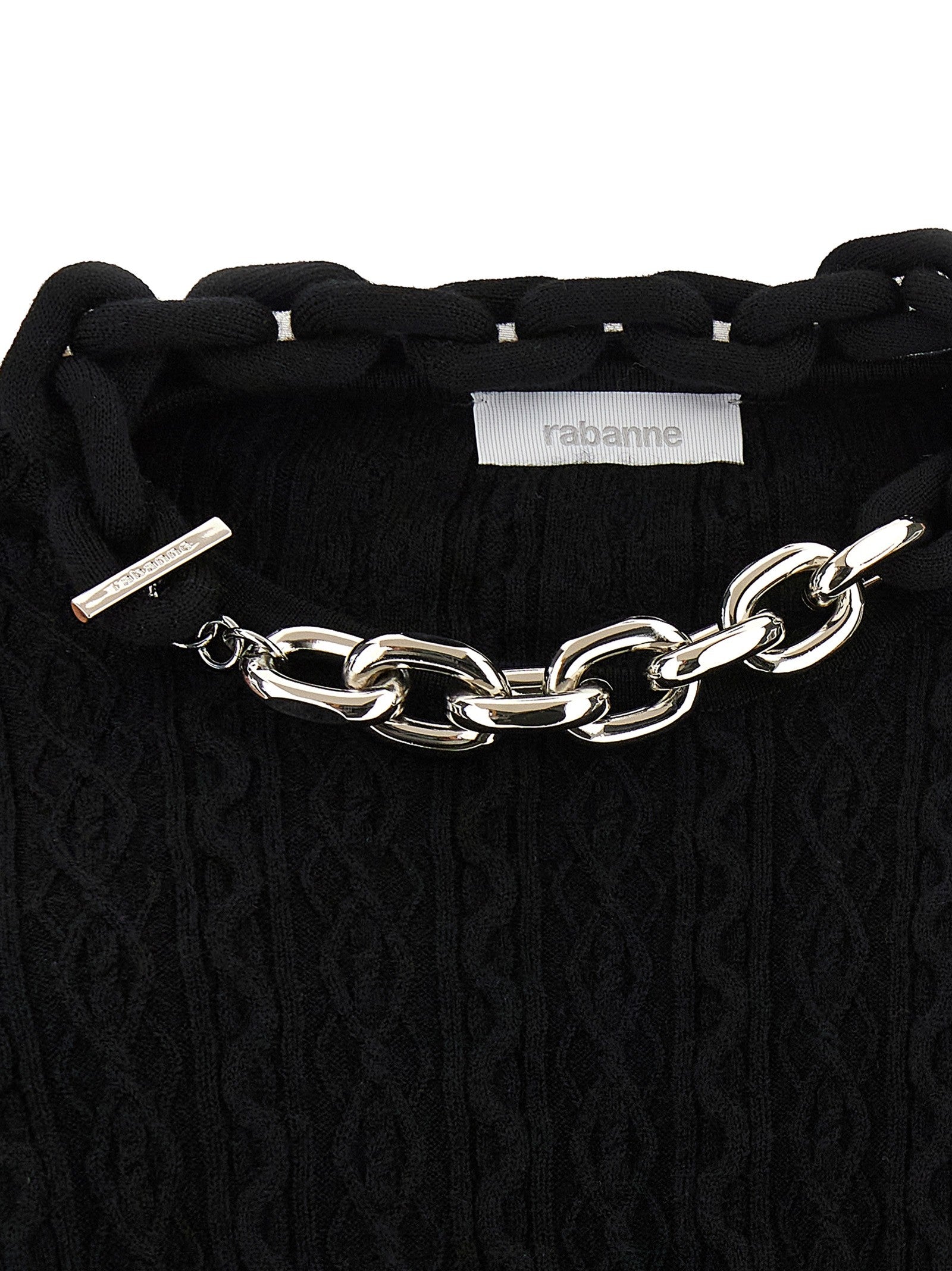 Rabanne Necklace Sweater Black
