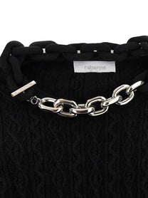 Rabanne Necklace Sweater Black
