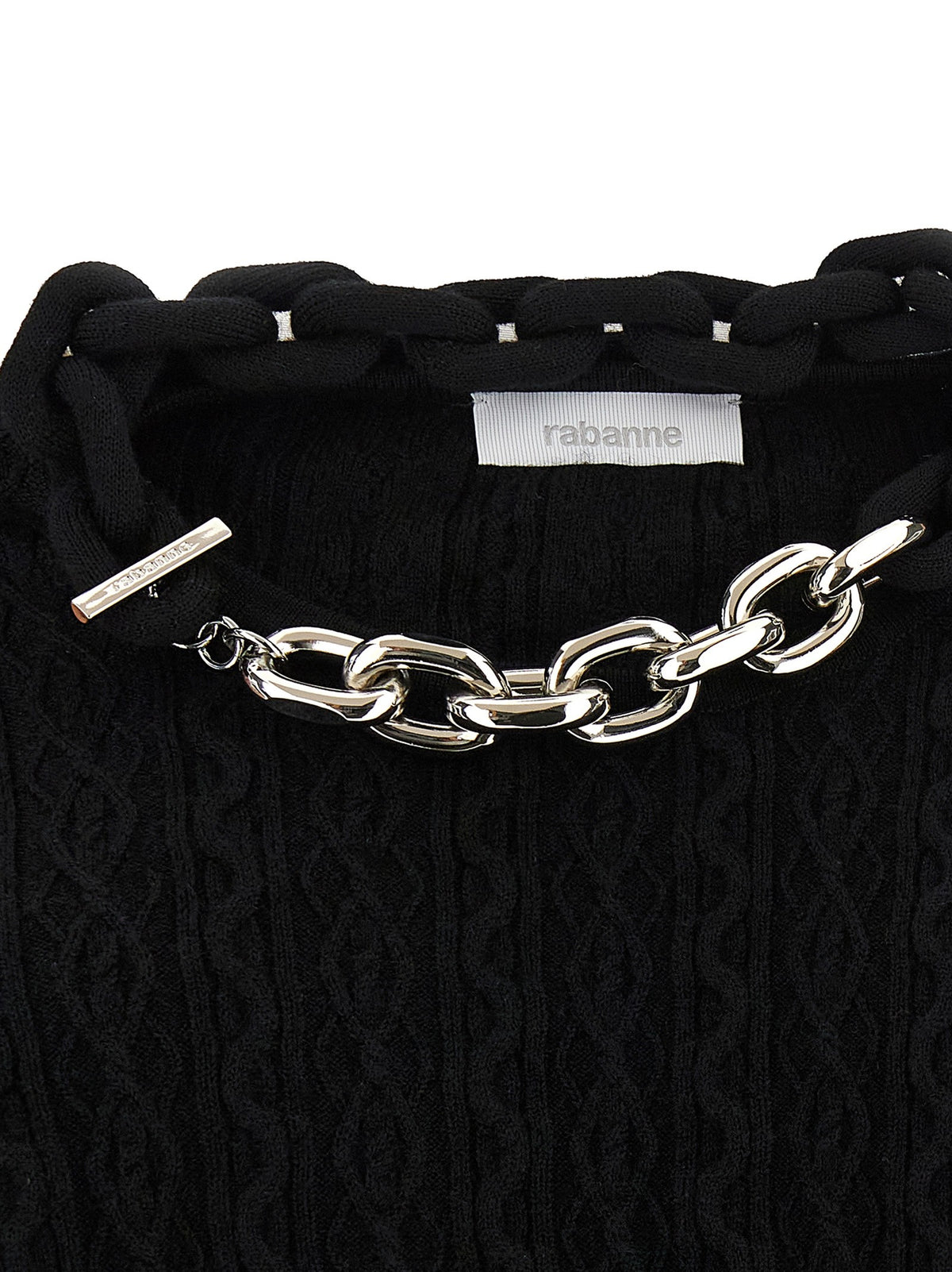 Rabanne Necklace Sweater Black, view 4