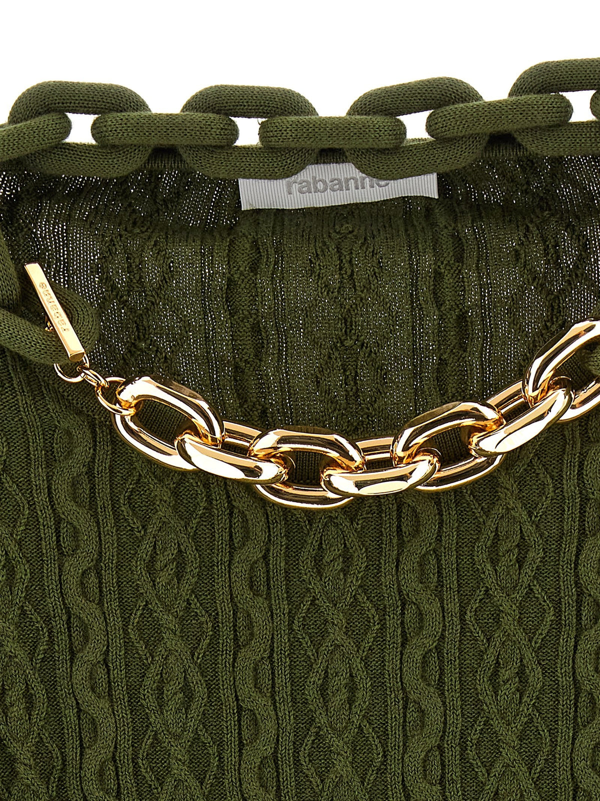 Rabanne Necklace Sweater Green, view 4