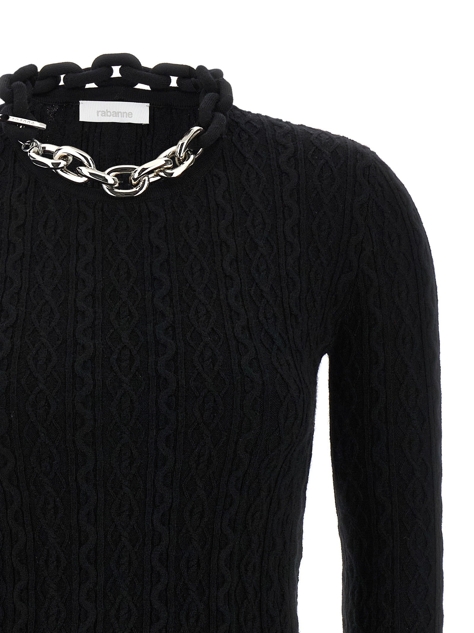 Rabanne Necklace Sweater Black