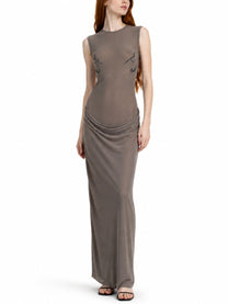 Jean Paul Gaultier Women's Needles Long Dress Grey