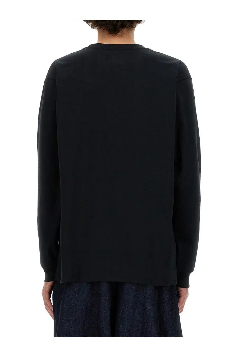 Needles men’s black long-sleeved crewneck shirt with a simple minimalist design perfect for casual wear