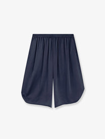 The Frankie Shop Women's Nelis Satin Bermuda Shorts Blue