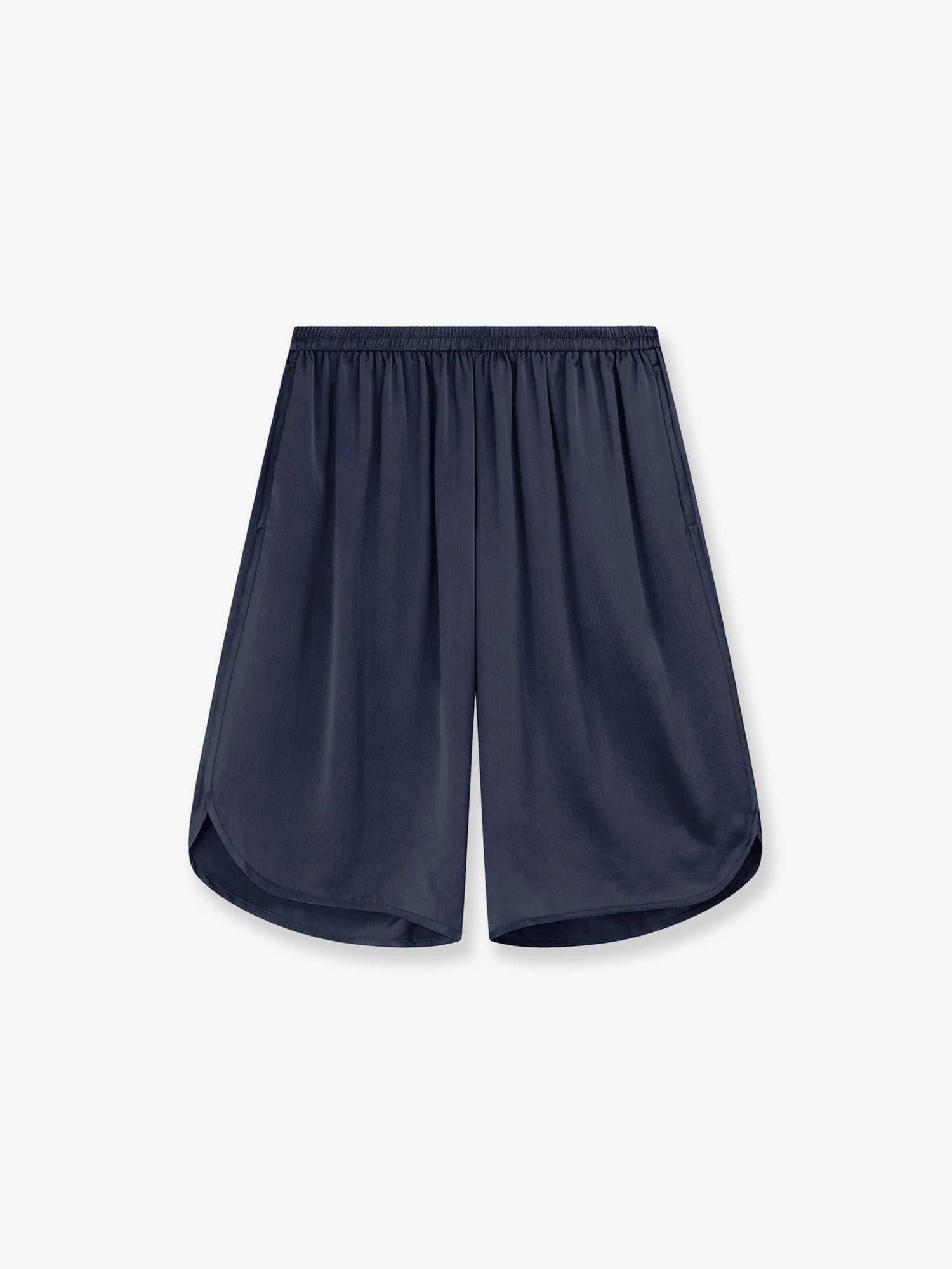 The Frankie Shop Women's Nelis Satin Bermuda Shorts Blue