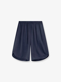 The Frankie Shop Women's Nelis Satin Bermuda Shorts Blue