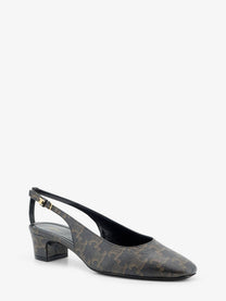 Celine Women's Neo City Triomphe Coated Canvas Décolleté Black