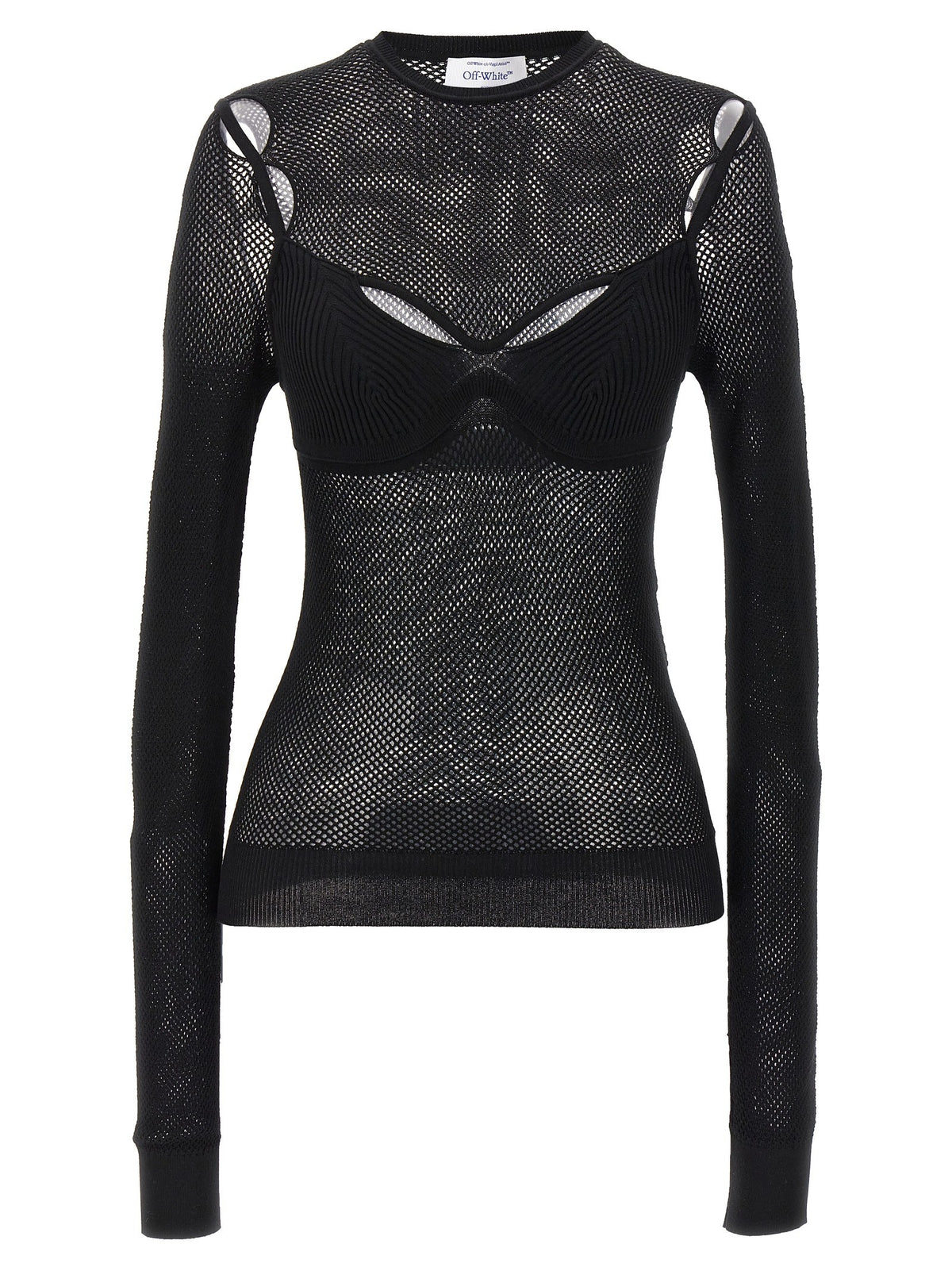 Off-White Net Arrow Bralette Top Black