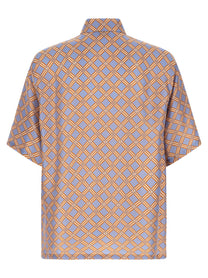 Fendi Net Print Silk Shirt Gold
