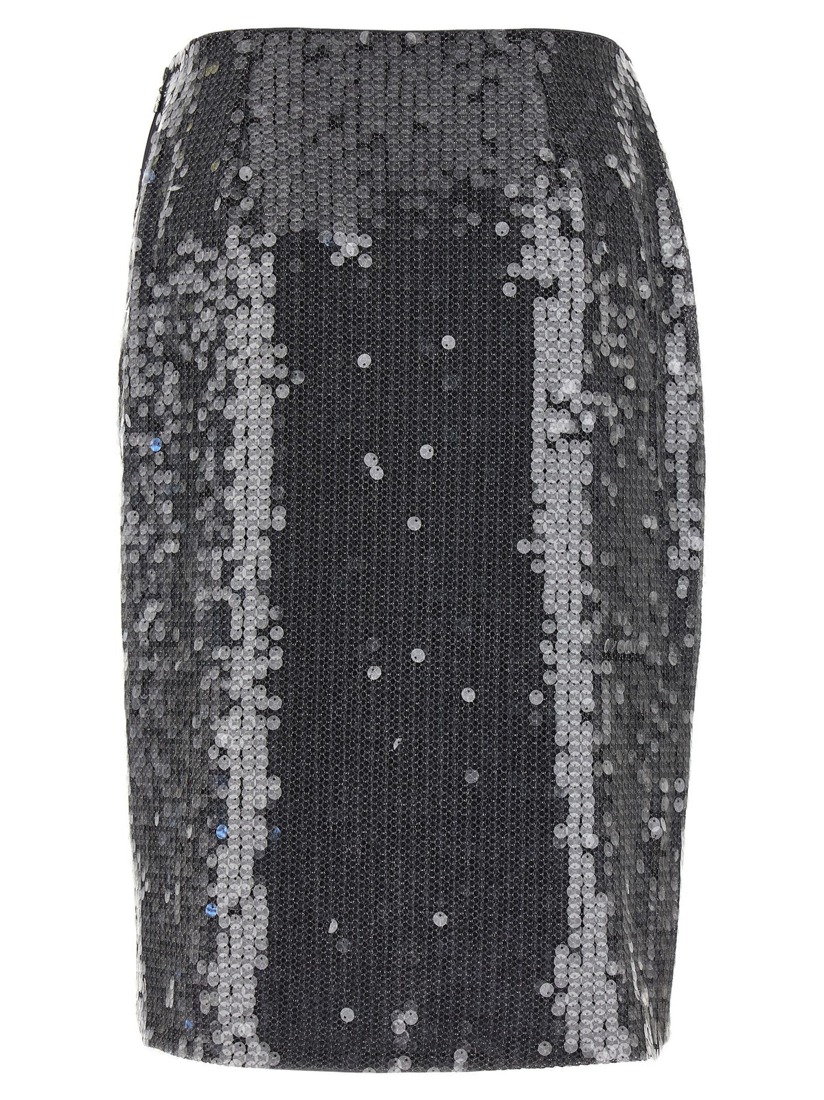 ROTATE Birger Christensen Net Sequin Midi Skirt Grey