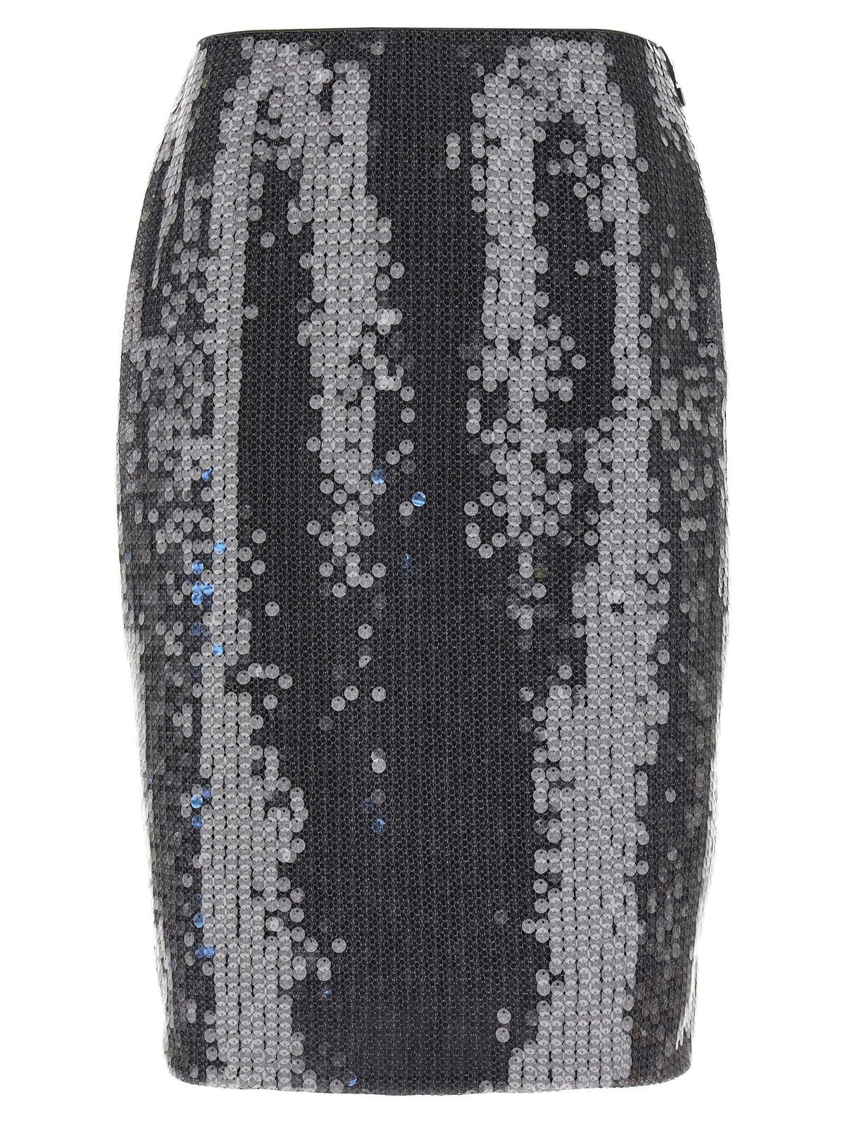 ROTATE Birger Christensen Net Sequin Midi Skirt Grey